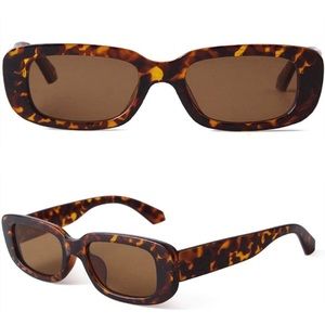 90’s Retro Tortoise Rectangle Sunglasses